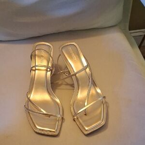 Steve Madden Metallic Gold Strappy Sandals